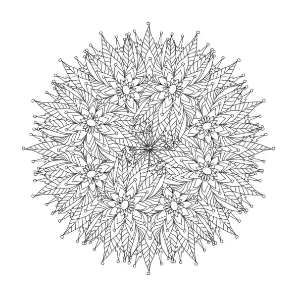 Mandala Decorativo Dibujado Mano Elemento Diseño Puede Utilizar Para Tarjetas — Archivo Imágenes Vectoriales
