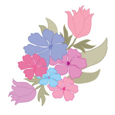 Dekoratif soyut çiçek, tasarım öğeleri. Tasarımını yazdırma, kartları, davetiyeleri, afişler, posterler için kullanılabilir. Çiçek arka planda satır sanat tarzı