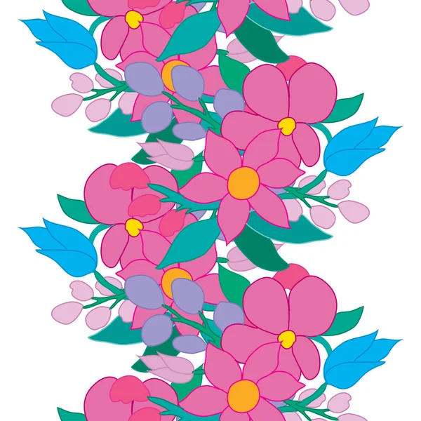 Elegant Naadloos Patroon Met Abstracte Bloemen Design Elementen Bloemen Patroon — Stockvector