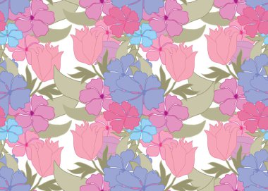 Soyut çiçekleri ve tasarım elementleri olan zarif, pürüzsüz bir desen. Davetiyeler, kartlar, baskı, hediye paketi, imalat, tekstil, kumaş, duvar kağıtları için çiçek deseni