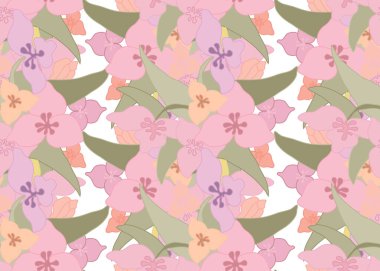 Soyut çiçekleri ve tasarım elementleri olan zarif, pürüzsüz bir desen. Davetiyeler, kartlar, baskı, hediye paketi, imalat, tekstil, kumaş, duvar kağıtları için çiçek deseni