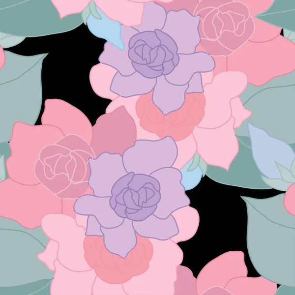 Елегантний Безшовний Візерунок Квітами Гарденії Елементами Дизайну Квітковий Візерунок Запрошень — стоковий вектор