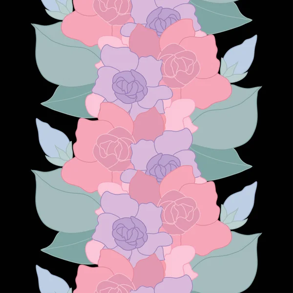 Elegantes Nahtloses Muster Mit Gardenia Blumen Designelementen Blumenmuster Für Einladungen — Stockvektor