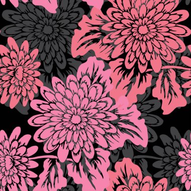 Gerbera çiçekleri ve tasarım elementleriyle zarif, pürüzsüz bir desen. Davetiyeler, kartlar, baskı, hediye paketi, imalat, tekstil, kumaş, duvar kağıtları için çiçek deseni