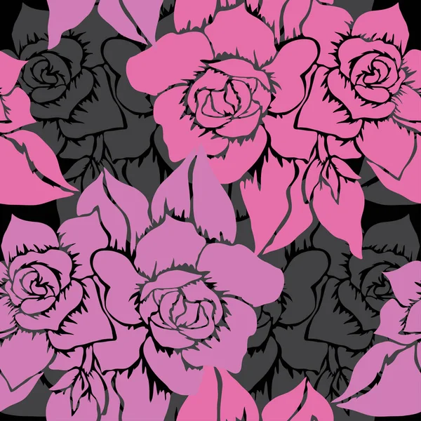 Elegant Seamless Pattern Gardenia Flowers Design Elements Floral Pattern Invitations — Stock Vector