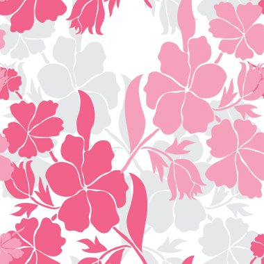 Soyut çiçekleri ve tasarım elementleri olan zarif, pürüzsüz bir desen. Davetiyeler, kartlar, baskı, hediye paketi, imalat, tekstil, kumaş, duvar kağıtları için çiçek deseni