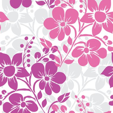 Soyut çiçekleri ve tasarım elementleri olan zarif, pürüzsüz bir desen. Davetiyeler, kartlar, baskı, hediye paketi, imalat, tekstil, kumaş, duvar kağıtları için çiçek deseni