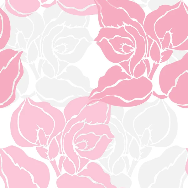 呼び出しの花 デザイン要素とエレガントなシームレスなパターン 招待状 カード ギフトラップ ファブリック 壁紙のための花のパターン — ストックベクタ