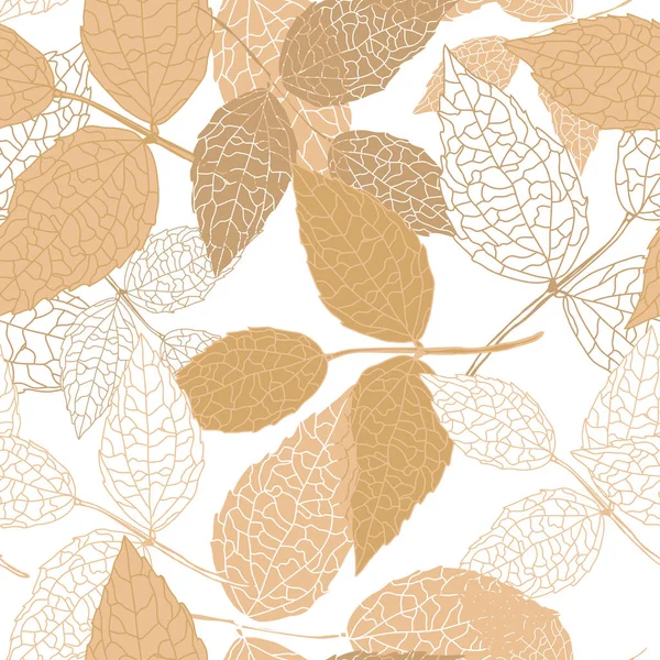 잎으로 장식을 요소를 갖추고 광택없는 패턴입니다 초대장 벽지등을 꽃무늬 — 스톡 벡터