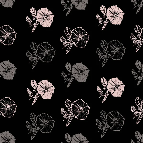 Élégant Motif Sans Couture Avec Des Fleurs Des Éléments Conception — Image vectorielle