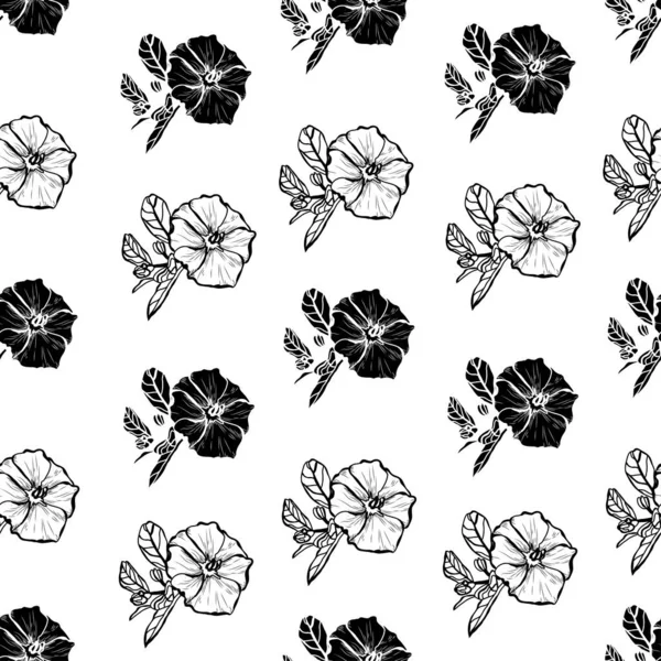 Elegant Naadloos Patroon Met Bloemen Design Elementen Bloemen Patroon Voor — Stockvector