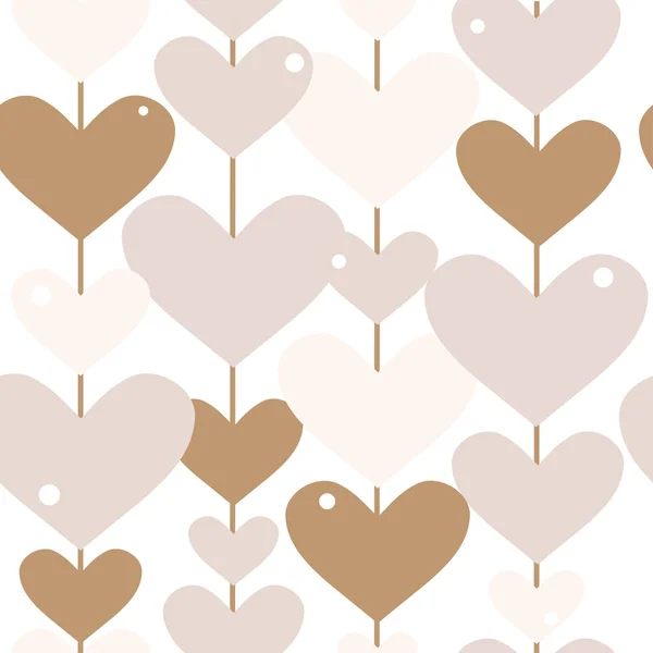 Κομψό Μοτίβο Χωρίς Ραφή Αφηρημένες Καρδιές Σχεδιαστικά Στοιχεία Καρδιές Μοτίβο — Διανυσματικό Αρχείο