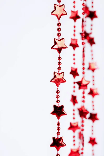 Navidad rojo estrellas frontera — Foto de Stock