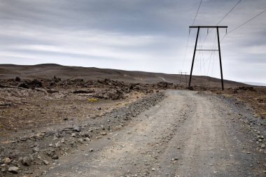 İzlanda 'da dağ yolu