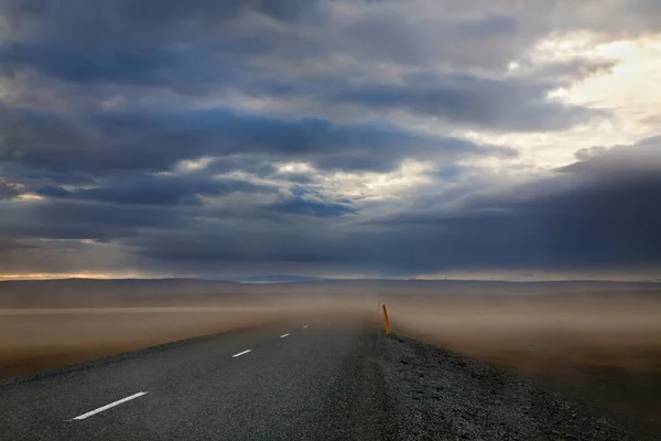 Písečná bouře v Islandu — Stock fotografie