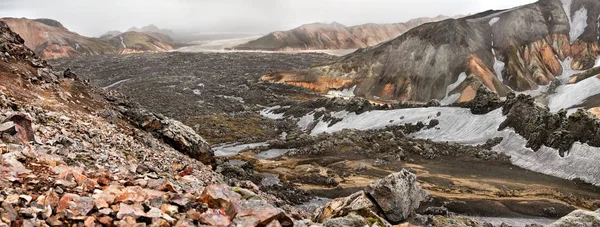 Landmannalaugar krajobraz, Islandia — Zdjęcie stockowe