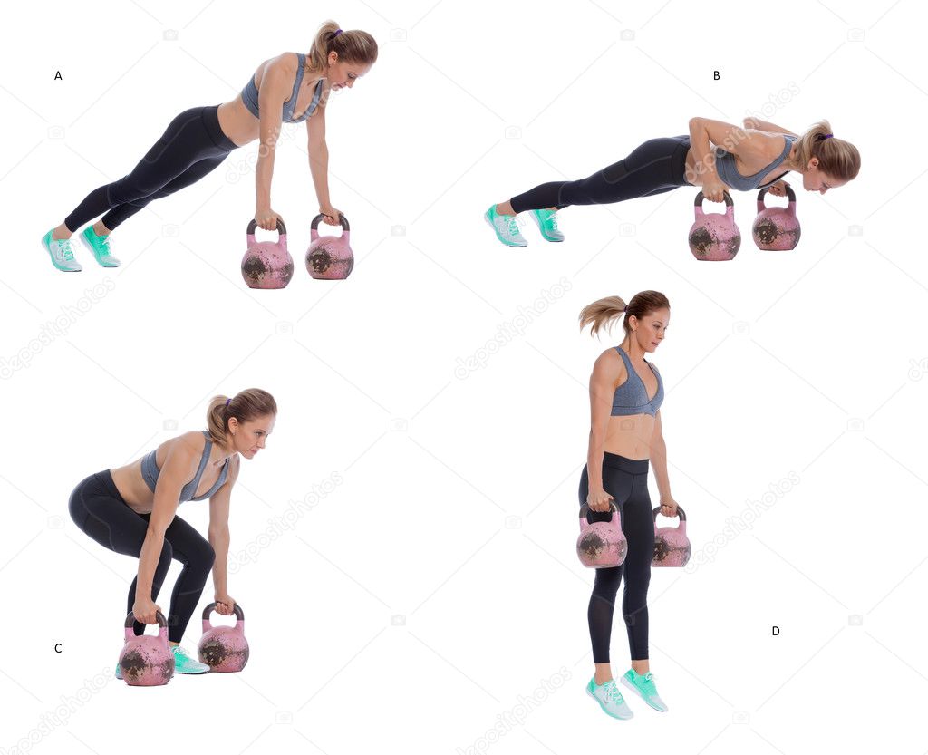 Kettle bell windmill exercise