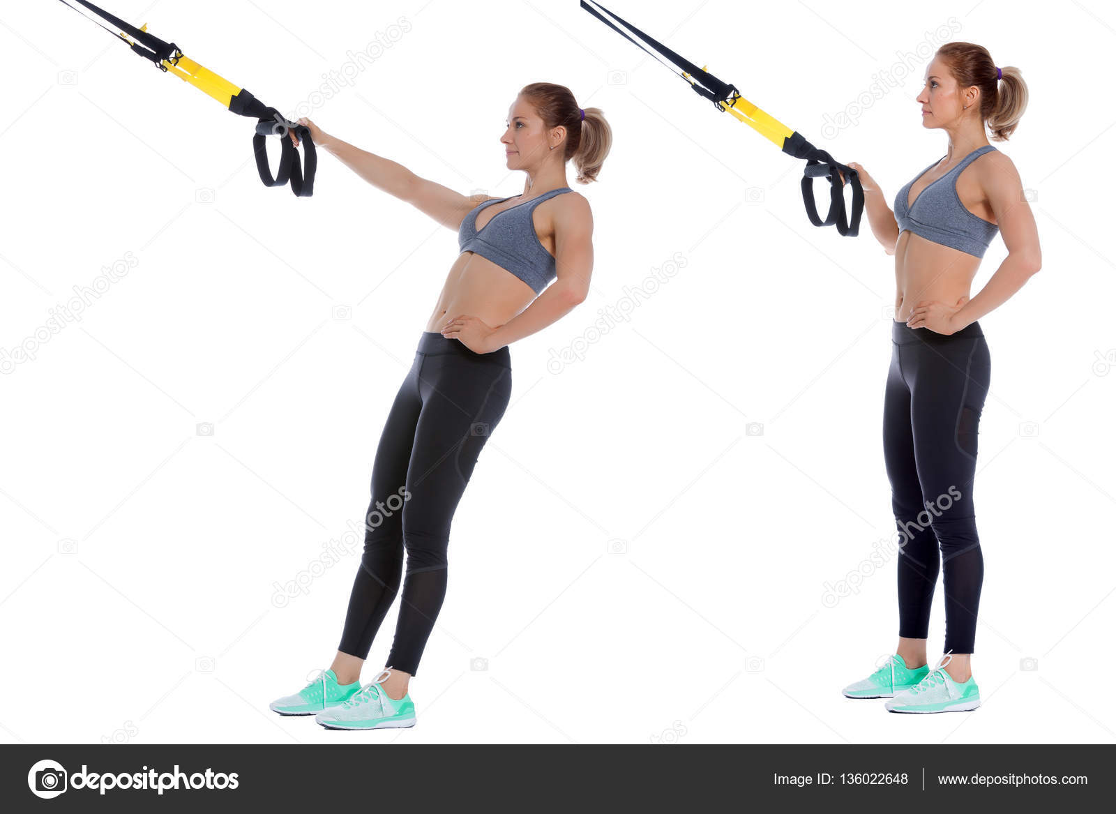 TRX mid row single arm — Stock Photo © blanaru 136022648