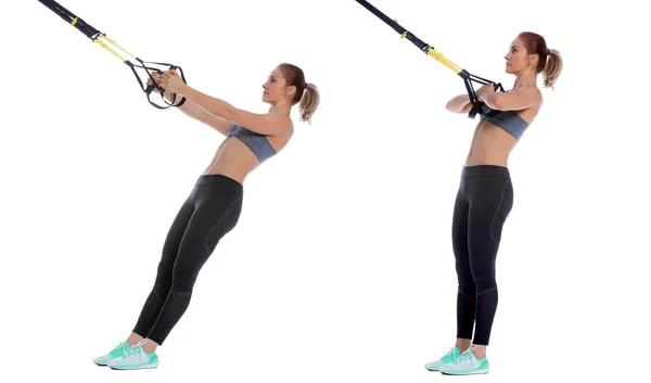 TRX biceps koppling — Stockfoto