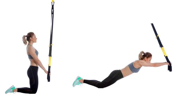 TRX kneeling rollout — Stock Photo, Image