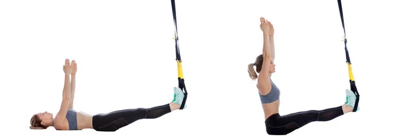 TRX sit-up — Stock Photo, Image