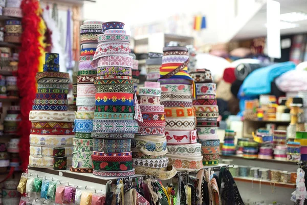 Colorful embroidering rolls — Stock Photo, Image