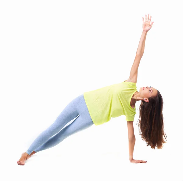 Frau macht Yoga — Stockfoto