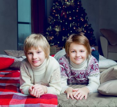 Noel ağacı kardeşlerle