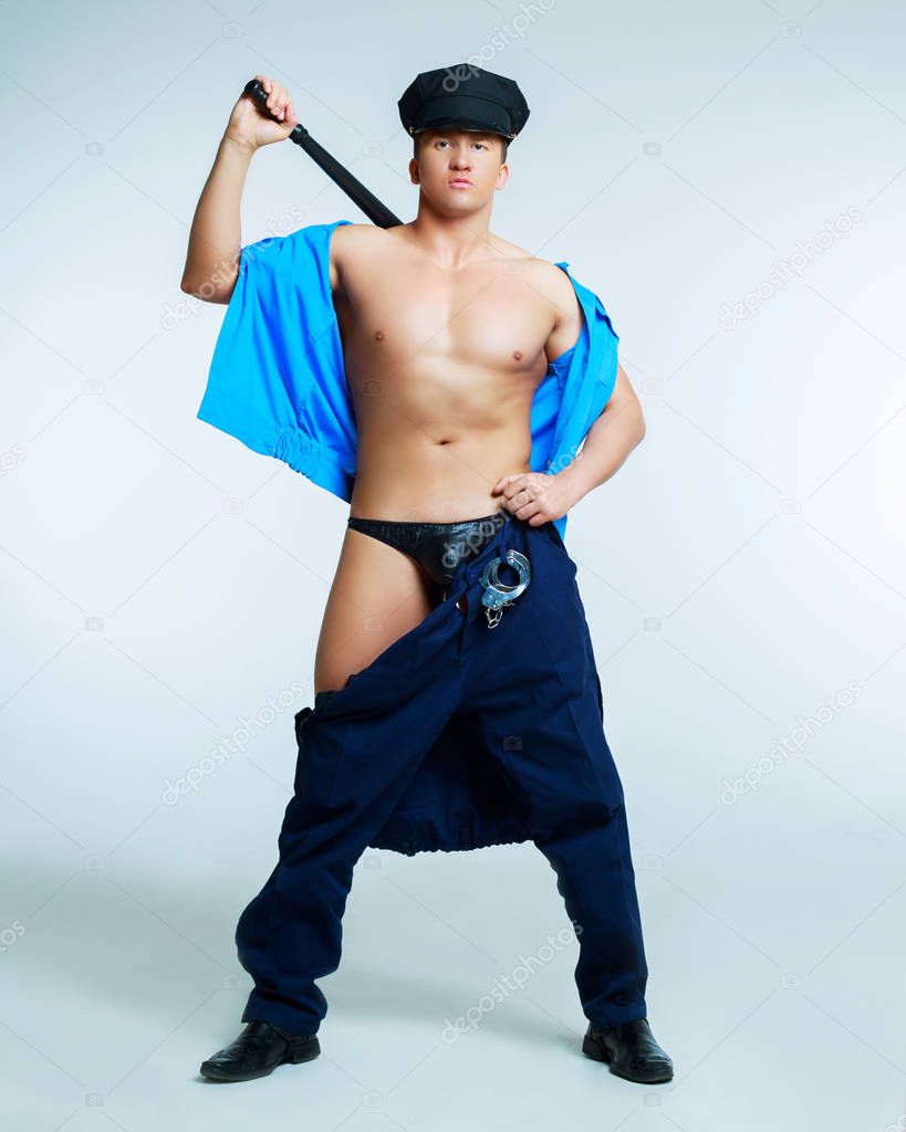 policeman, striptease costume