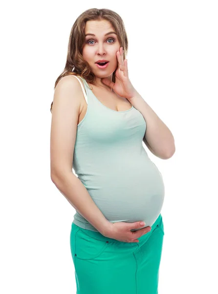 Femme enceinte surprise — Photo