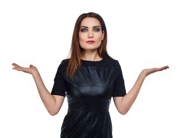 Model with her palms up — Stock Photo, Image