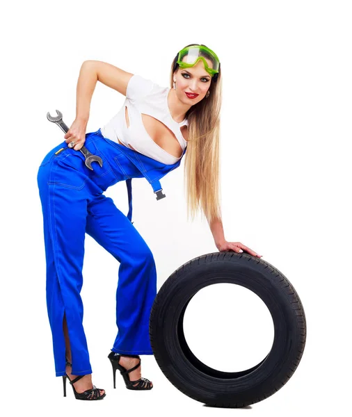 Woman car mechanic — Stock Photo, Image
