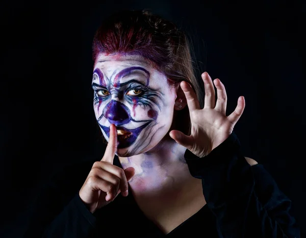 Halloween ful clown — Stockfoto