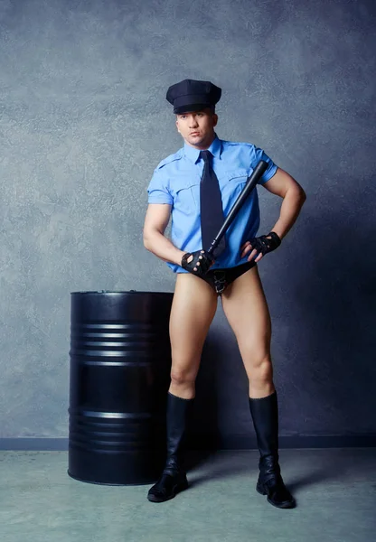 Striptýz tanečnice policisté — Stock fotografie