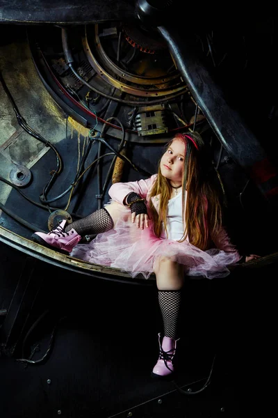 Ragazza in stile steampunk photoshoot — Foto Stock