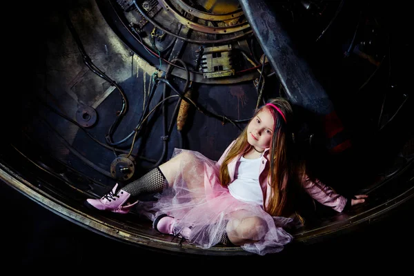 Ragazza in stile steampunk photoshoot — Foto Stock