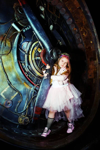 Ragazza in stile steampunk photoshoot — Foto Stock