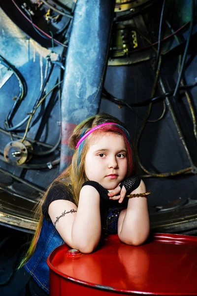 Girl in the steampunk styled photoshoot — Stock Photo, Image