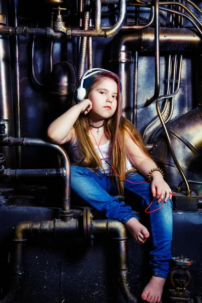 Chica en la sesión de fotos estilo steampunk — Foto de Stock