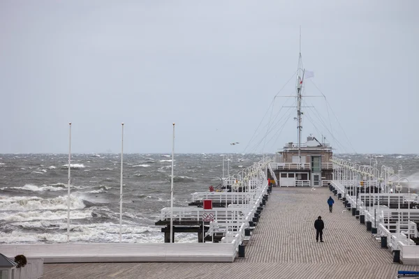 Storm til sjøs – stockfoto