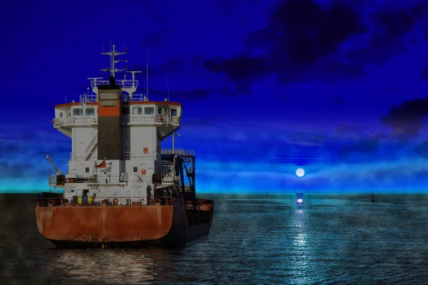 Ship at night — Stock Photo, Image