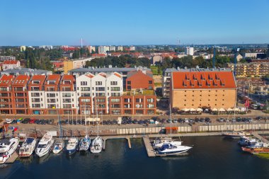 Gdansk şehir panoramik manzaralı