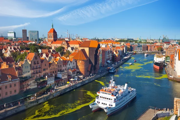 Panoramatickým výhledem na město Gdaňsk — Stock fotografie