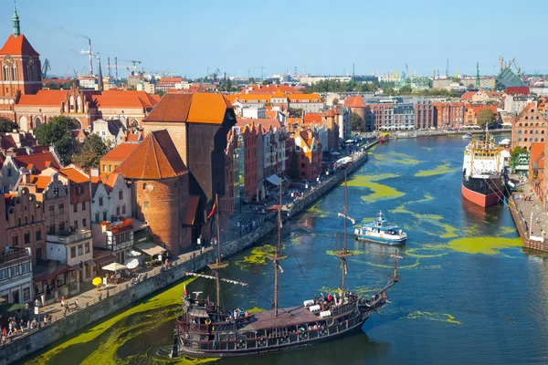 Panoramisch uitzicht op de stad Gdansk — Stockfoto