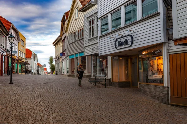 Strada dello shopping a Stavanger — Foto Stock
