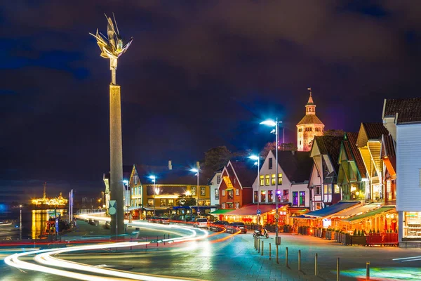Stavanger bei Nacht — Stockfoto