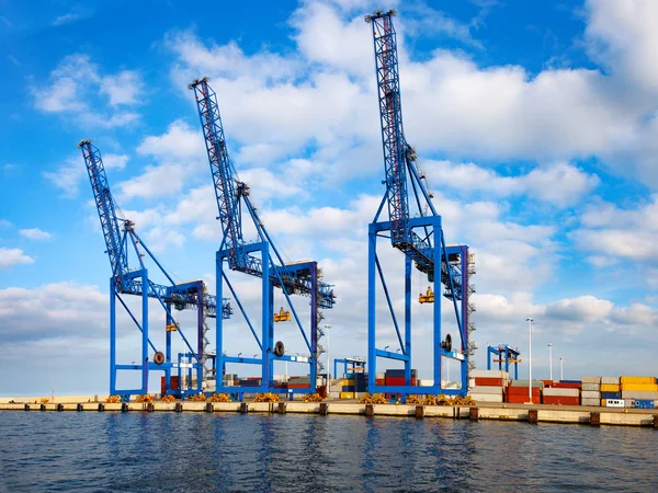 Containerterminal in de haven — Stockfoto
