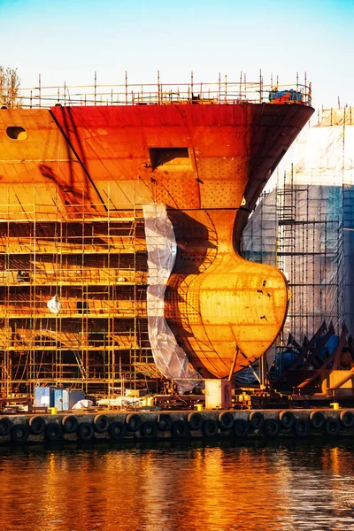 Navio em construção — Fotografia de Stock