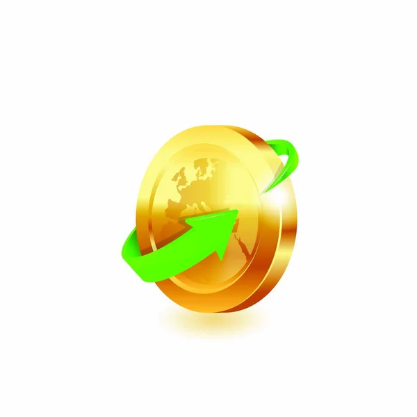 ゴールド コイン。ベクトル — ストックベクタ