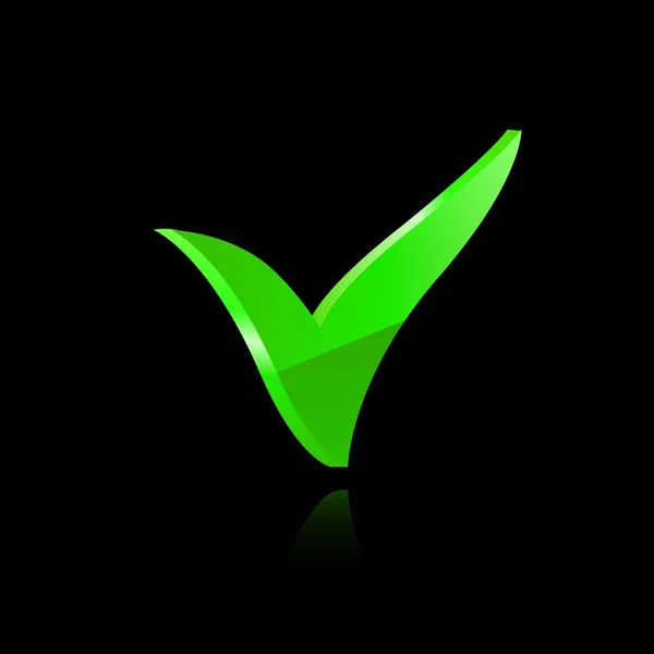 Vector green checkmark. — Stock Vector